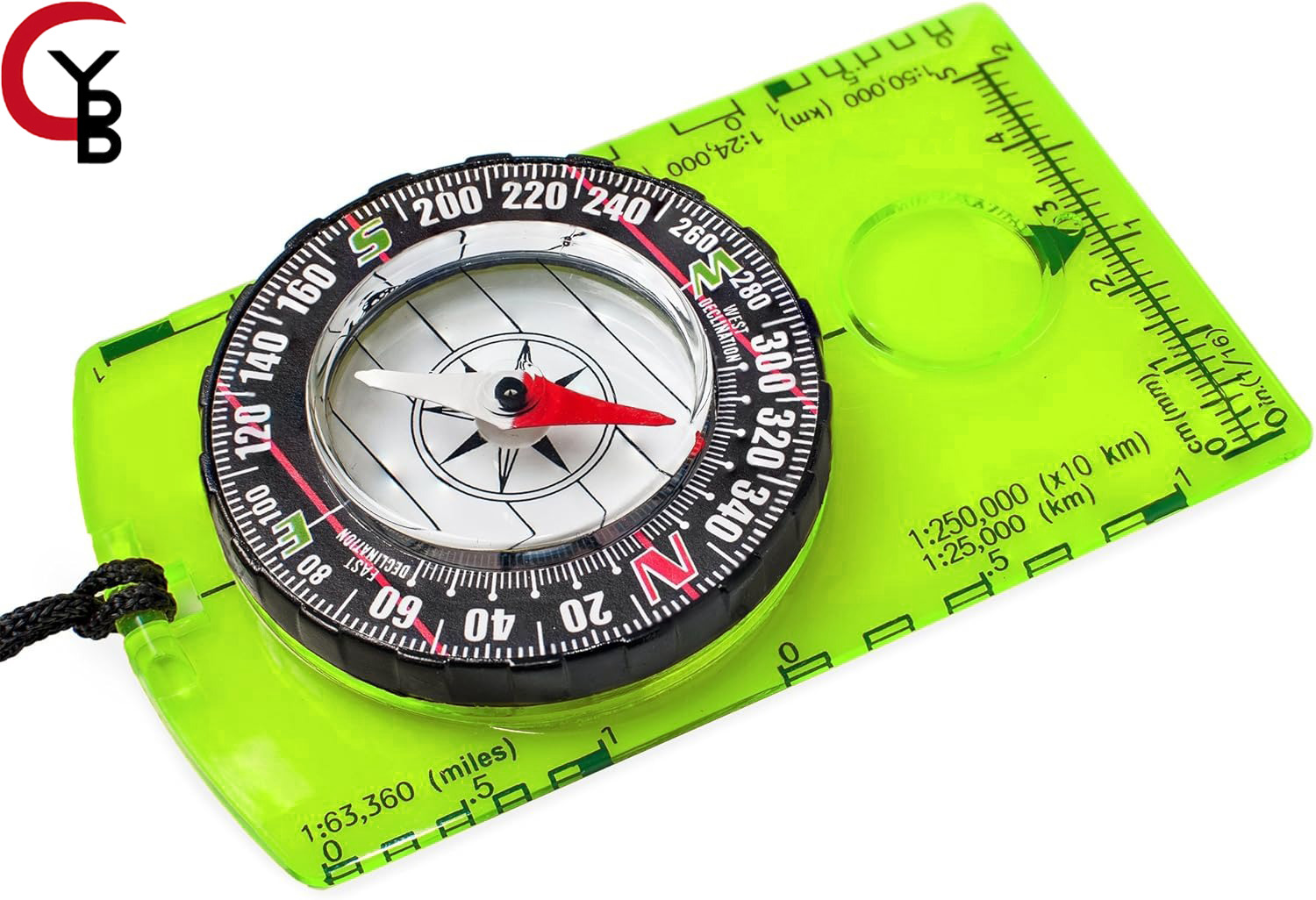 Map Compass Orienteering - Bússola de Orientação YANBIGUO para Caminhadas