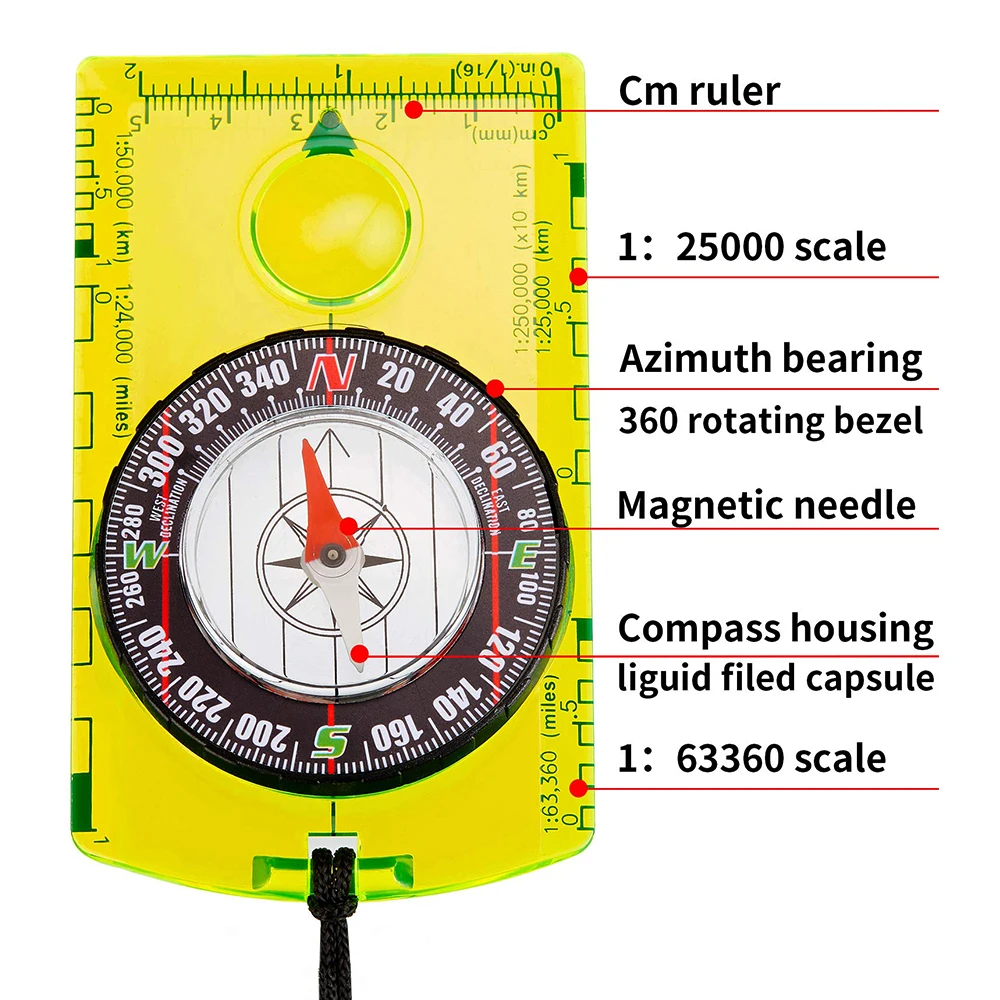Bússola à prova d'água, dispos - Map Compass Orienteering avaliação e preço