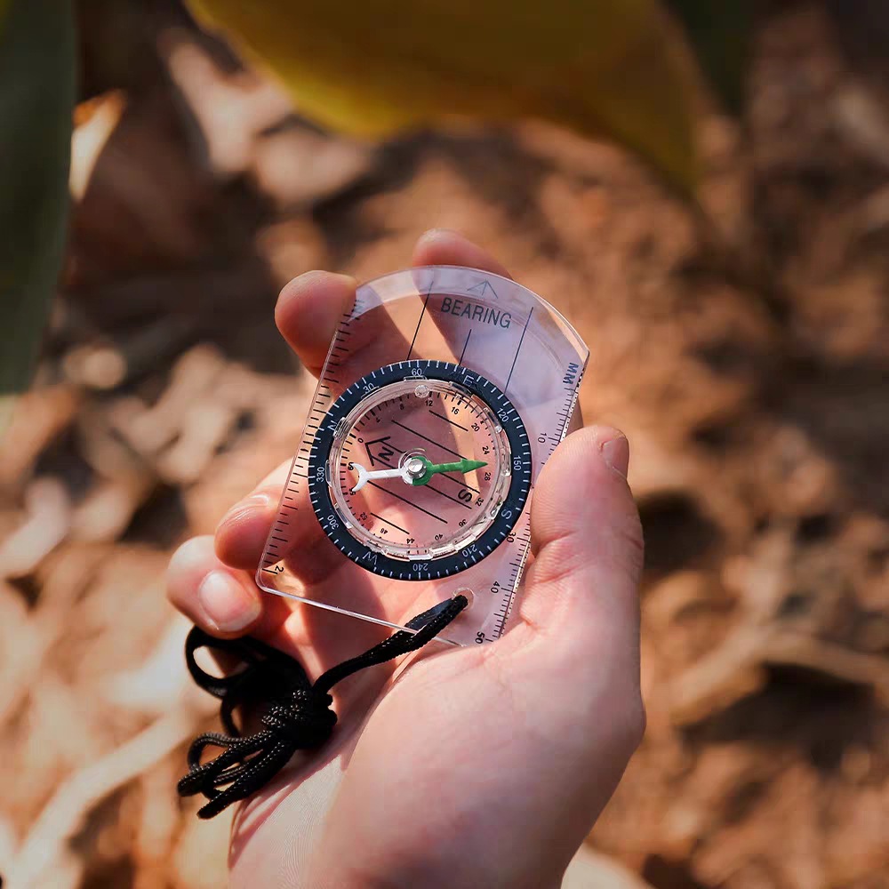 1 PCS Novo Mini Bússola Transp - Map Compass Orienteering avaliação e preço