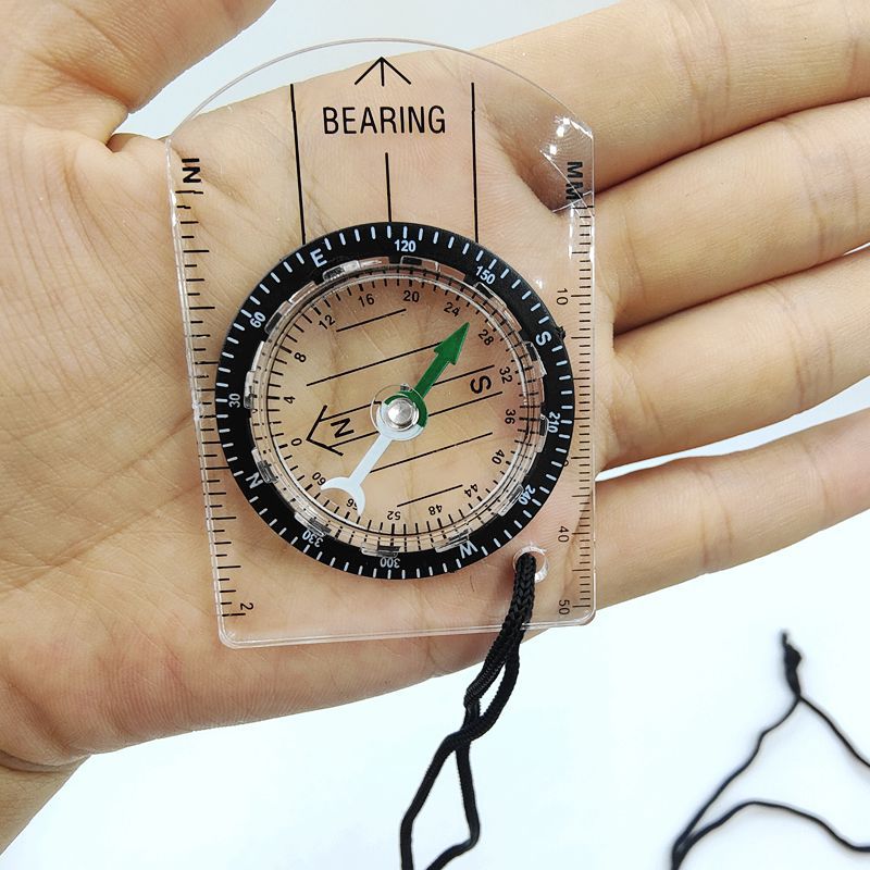 1 PCS Novo Mini Bússola Transp - Map Compass Orienteering avaliação e preço