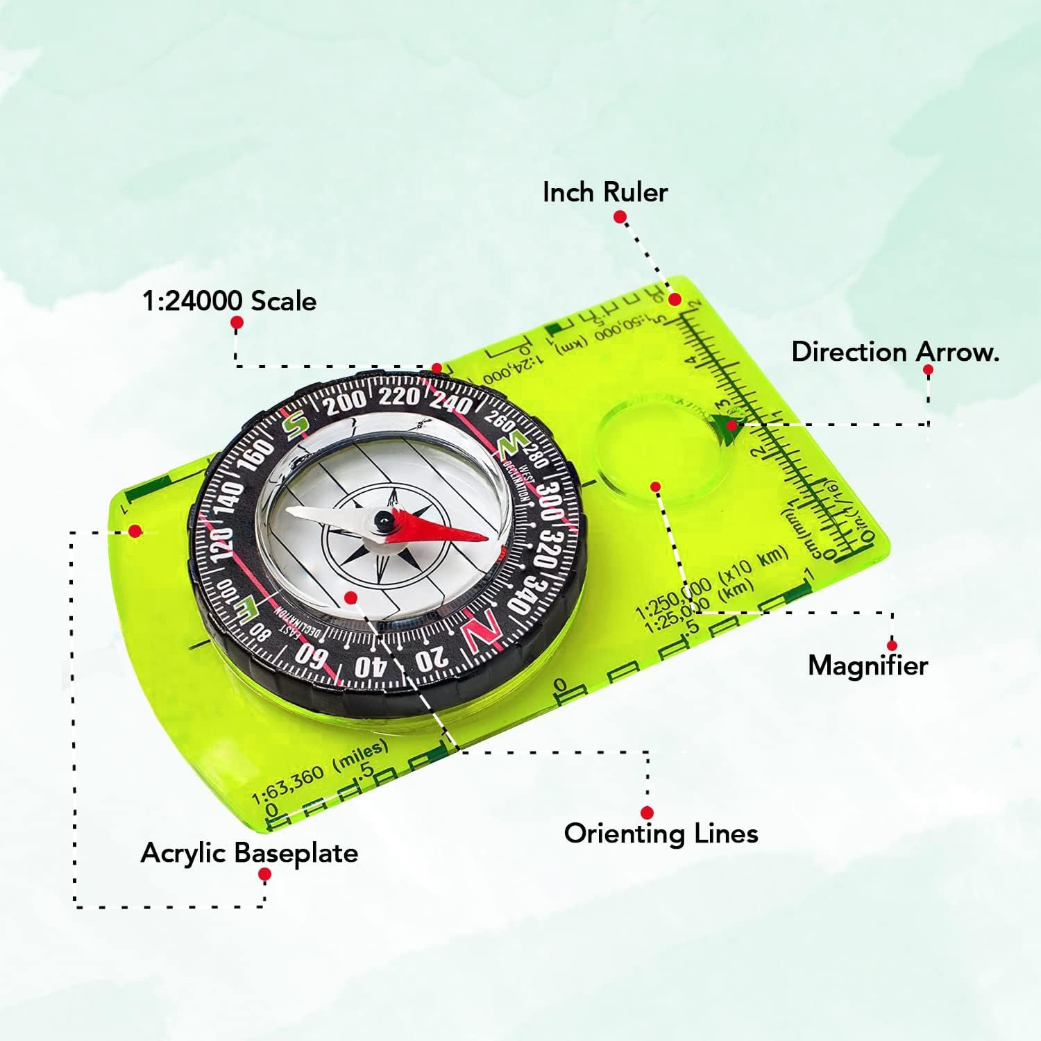 Bússola de Orientação YANBIGUO - Map Compass Orienteering avaliação e preço